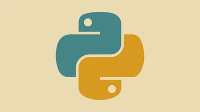 Символ Python с переплетёнными формами, представляющий большие данные и графику