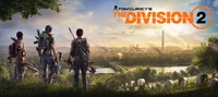 Tom Clancy's The Division 2: Tactical Soldiers Surveying a Post-Apocalyptic Washington, D.C.