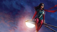 Kamala Khan as Ms. Marvel: A Hero's Journey in the Night Sky