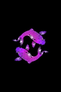 Illustration de poisson koi violet vibrant pour le design graphique et les cadeaux