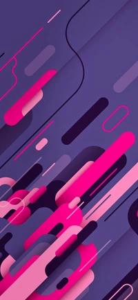 Vibrant Abstract Design with Bold Pink and Purple Lines