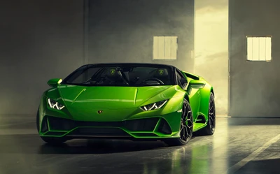 Lamborghini Aventador: A Striking Green Supercar at the Geneva Motor Show