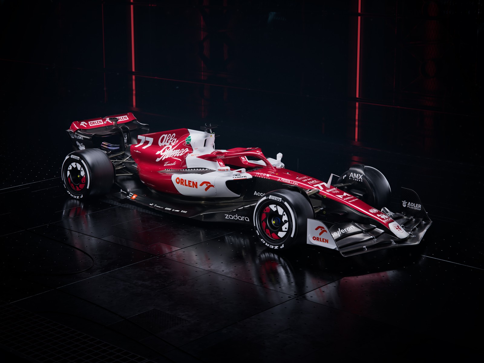 Baixar papel de parede alfa romeo c42, carros de fórmula um, 2022, carros de f1, fundo escuro