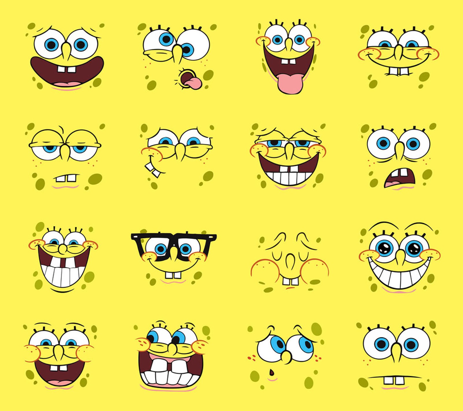 Descargar fondo de pantalla lindo, caras, agradable, bob esponja, spongebob