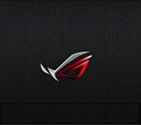 Логотип ASUS ROG на текстурированном фоне решетки