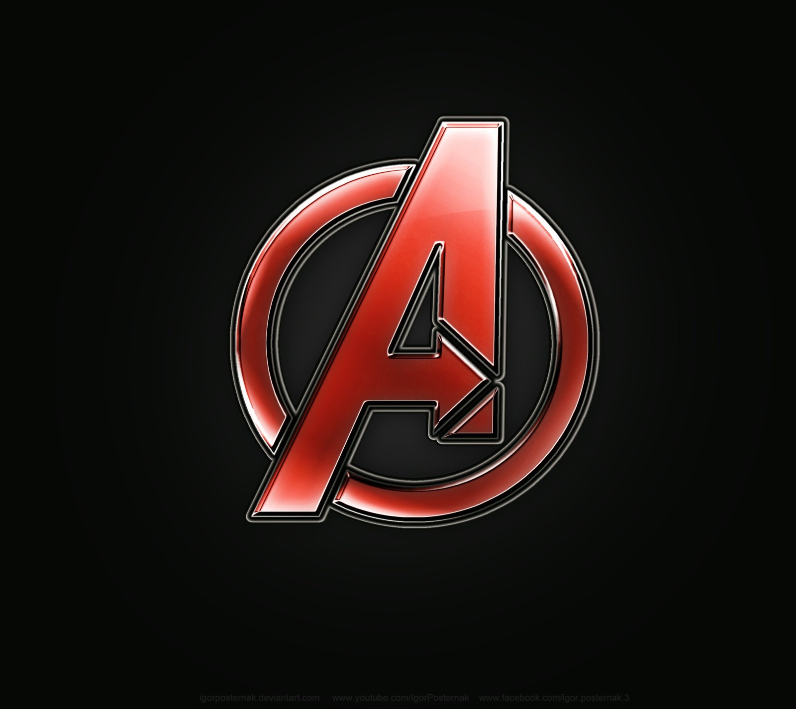 Avengers logo on a black background (avengers, captain america, hulk, ironman, logo)