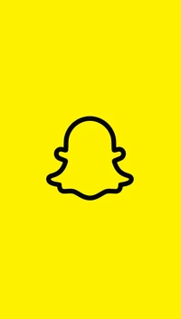 Snapchat Logo on Bright Yellow Background