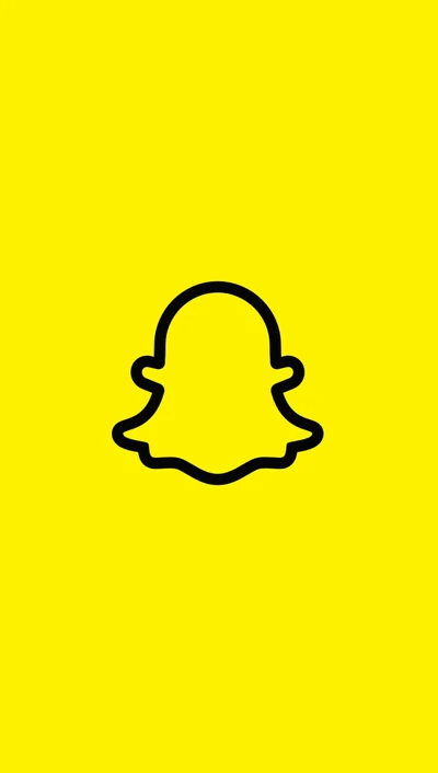 Snapchat Logo on Bright Yellow Background