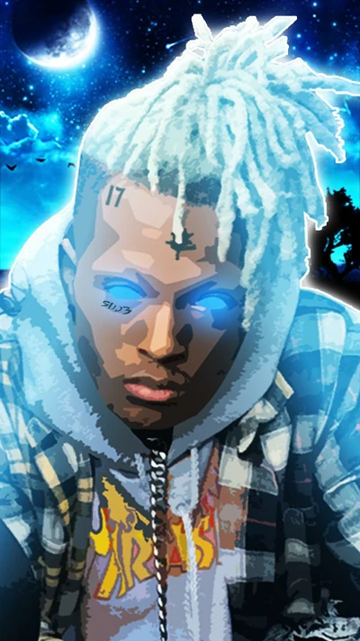 rapper, tentacion, sad, blue