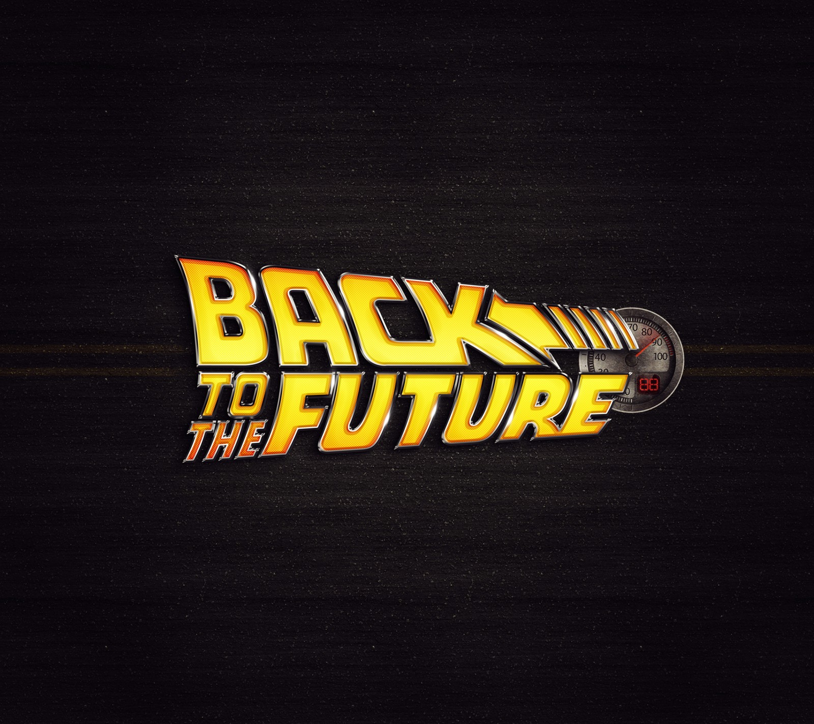 Logo de volver al futuro en un fondo negro (atrás, barbaivan, futuro, logotipo, película)