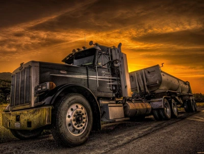 grand, voiture, vieux, camion