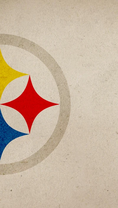 Vintage Pittsburgh Steelers Logo auf einem minimalistischen Hintergrund