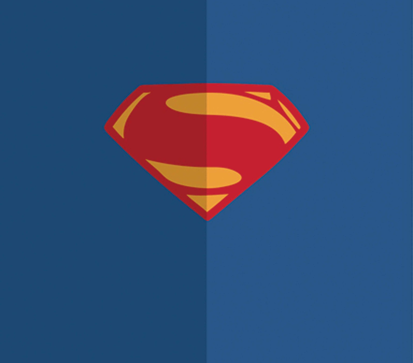 Un logo de superman sobre un fondo azul (batman, azul, darkdroid, rojo, superman)