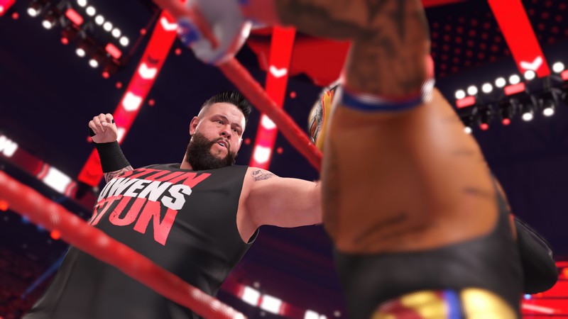 Скриншот wwe 2k19 с борцом на ринге (wwe 2k22, видеоигра, kevin owens)