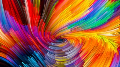 Colorful Spiral Chroma Abstract for macOS Mojave - 5K Wallpaper