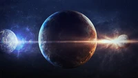 earth, space, outer space, planet, atmosphere wallpaper