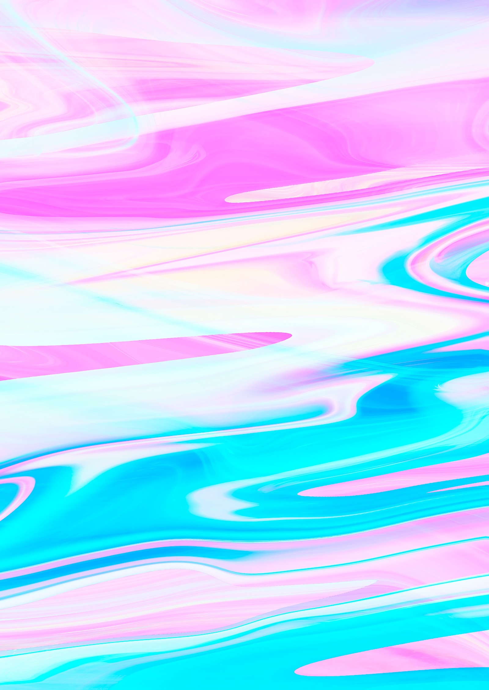 Abstract painting of a wave of water with a red and blue background (pink, blue, aqua, turquoise, line)