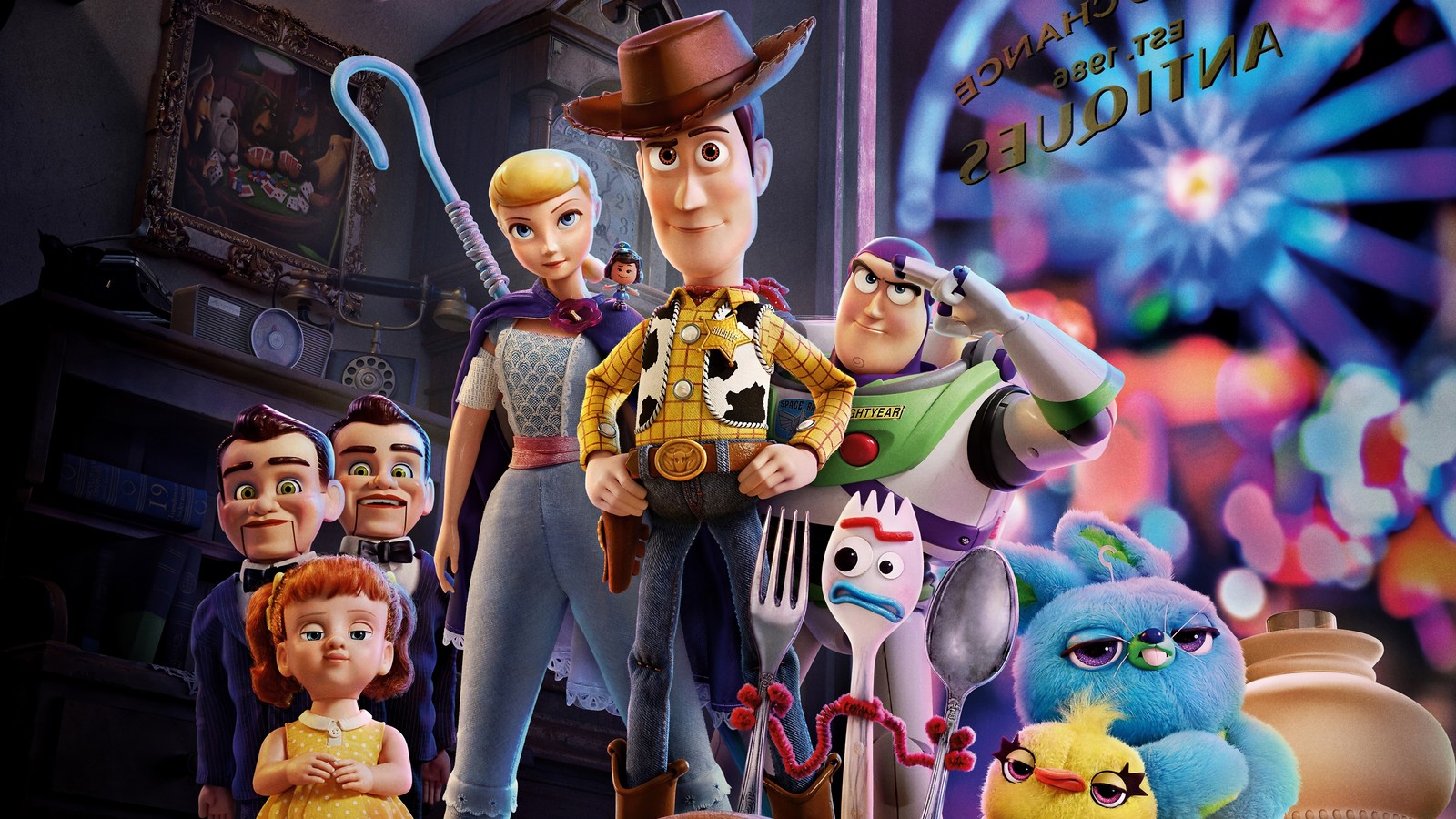 toy story 4, movie, woody, buzz lightyear, bo peep Download Wallpaper