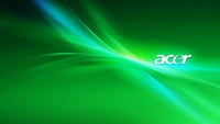 Acer Aspire: Vibrant Green Light Graphics with Laser Lines