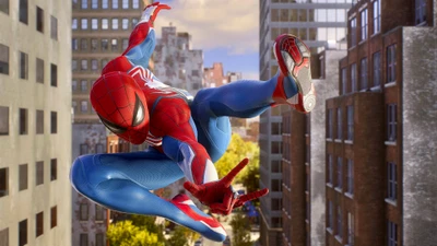 Homem-Aranha balança pela cidade: Homem-Aranha 2 da Marvel papel de parede 4K