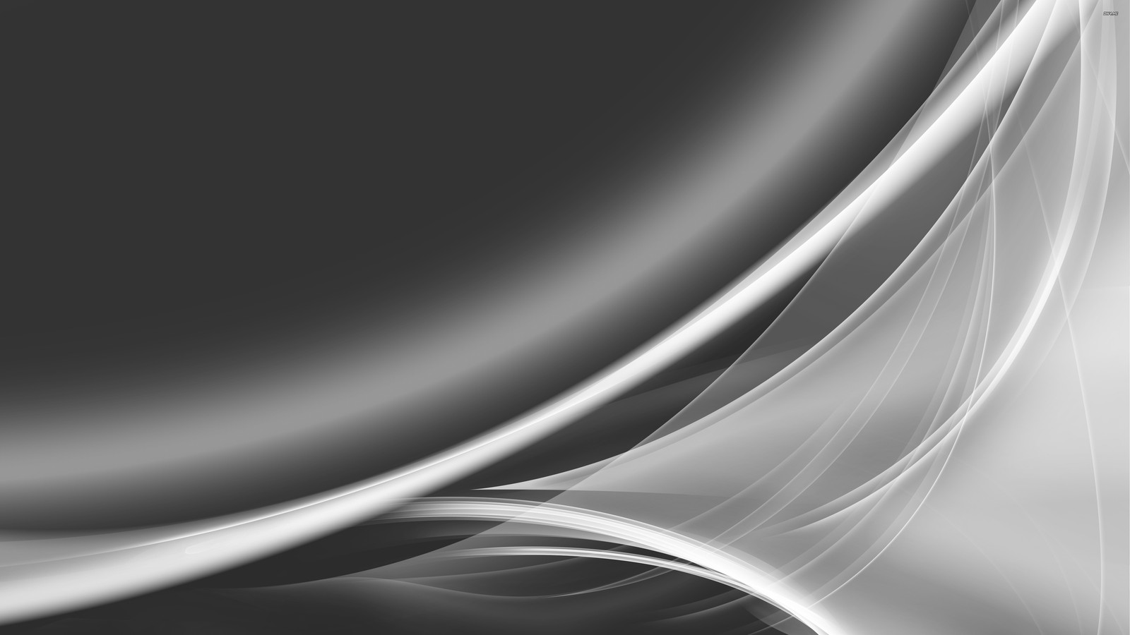 Abstract black and white background with smooth lines (monochrome, black and white, graphics, black, line)