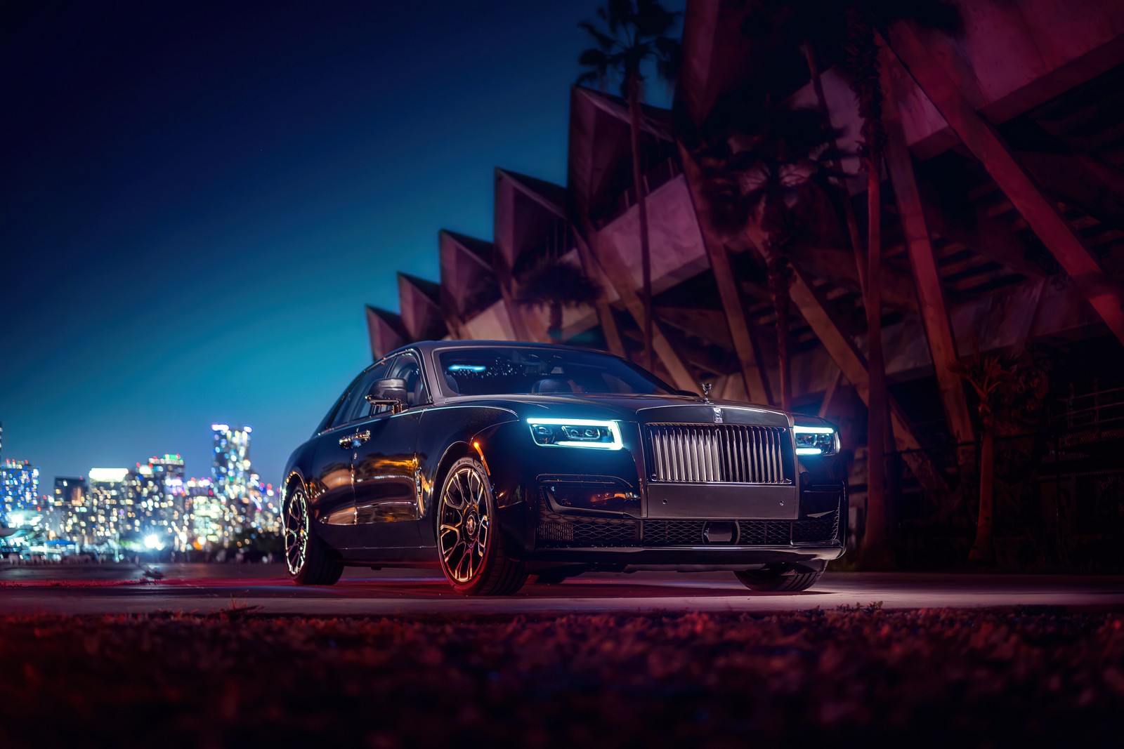 Rolls royce (rolls royce ghost black badge, 2022, carros, papel de parede 4k)