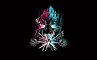 vegeta, dragon ball z, anime series, black background, amoled wallpaper