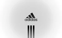 Логотип Adidas в черно-белом цвете с культовым дизайном из трех полос