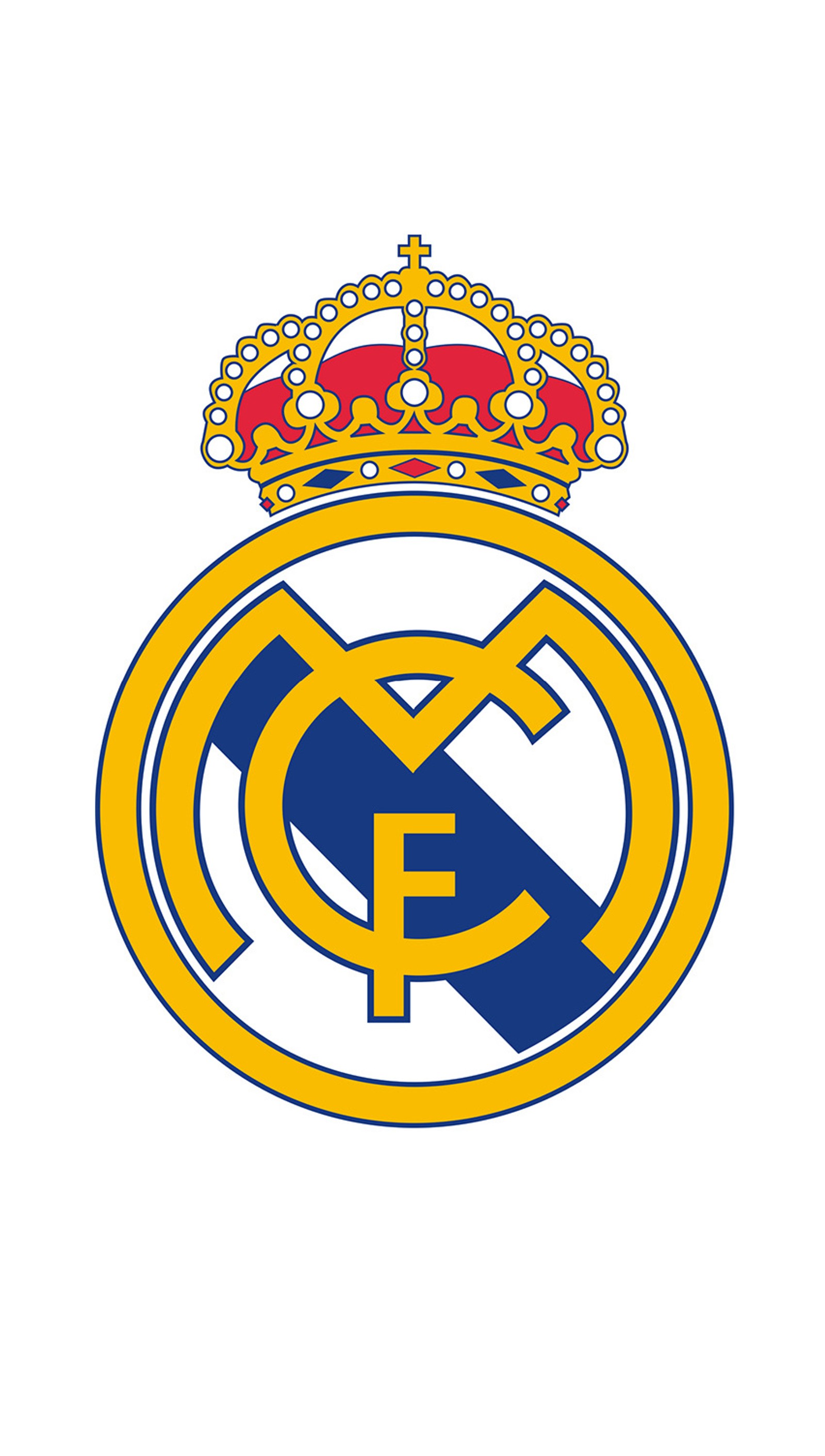 Um close do logotipo do time de futebol do real madrid (espanha, futebol, futbol, iphone, madrid)