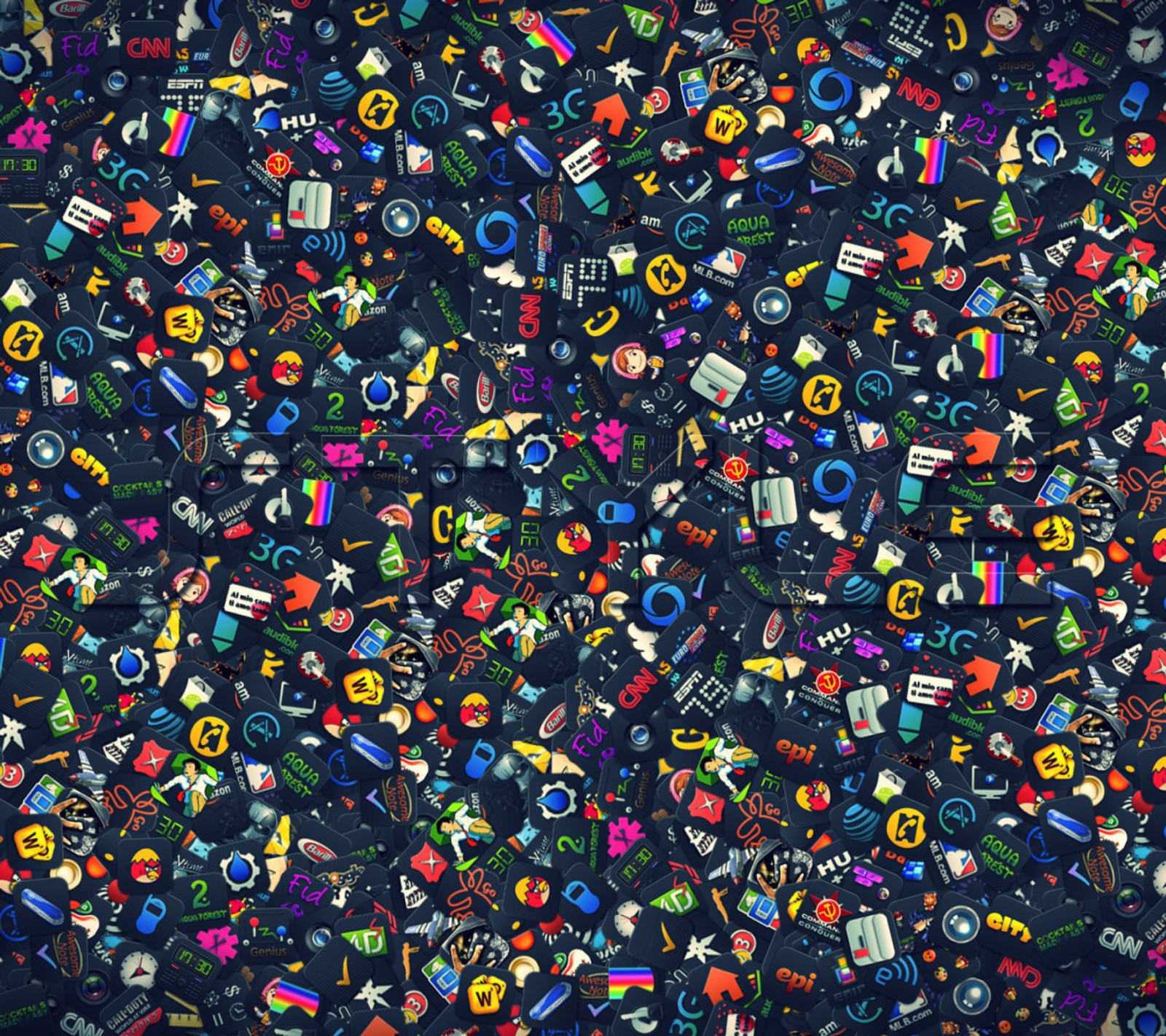 A close up of a bunch of different colored objects on a black background (abstract, blue, small, things, tiles)