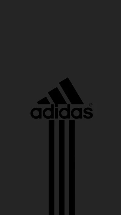 Logo de Adidas con las icónicas tres franjas sobre un fondo oscuro