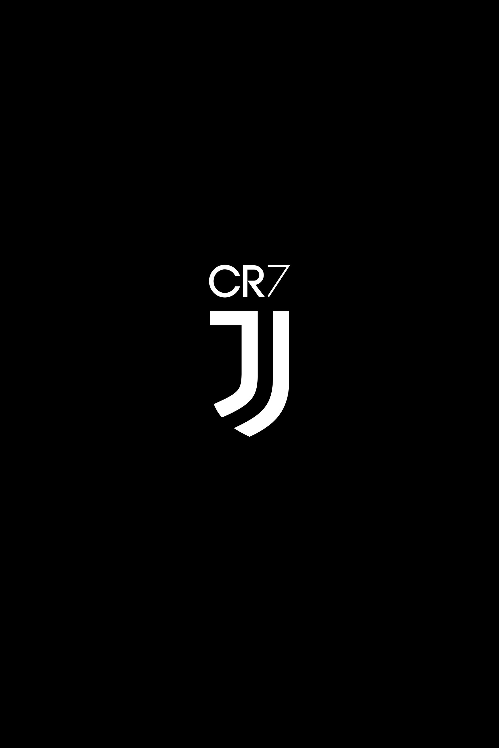 Um logotipo preto e branco com a letra cr no meio (cr7, cristiano, ronaldo, juventus, preto)