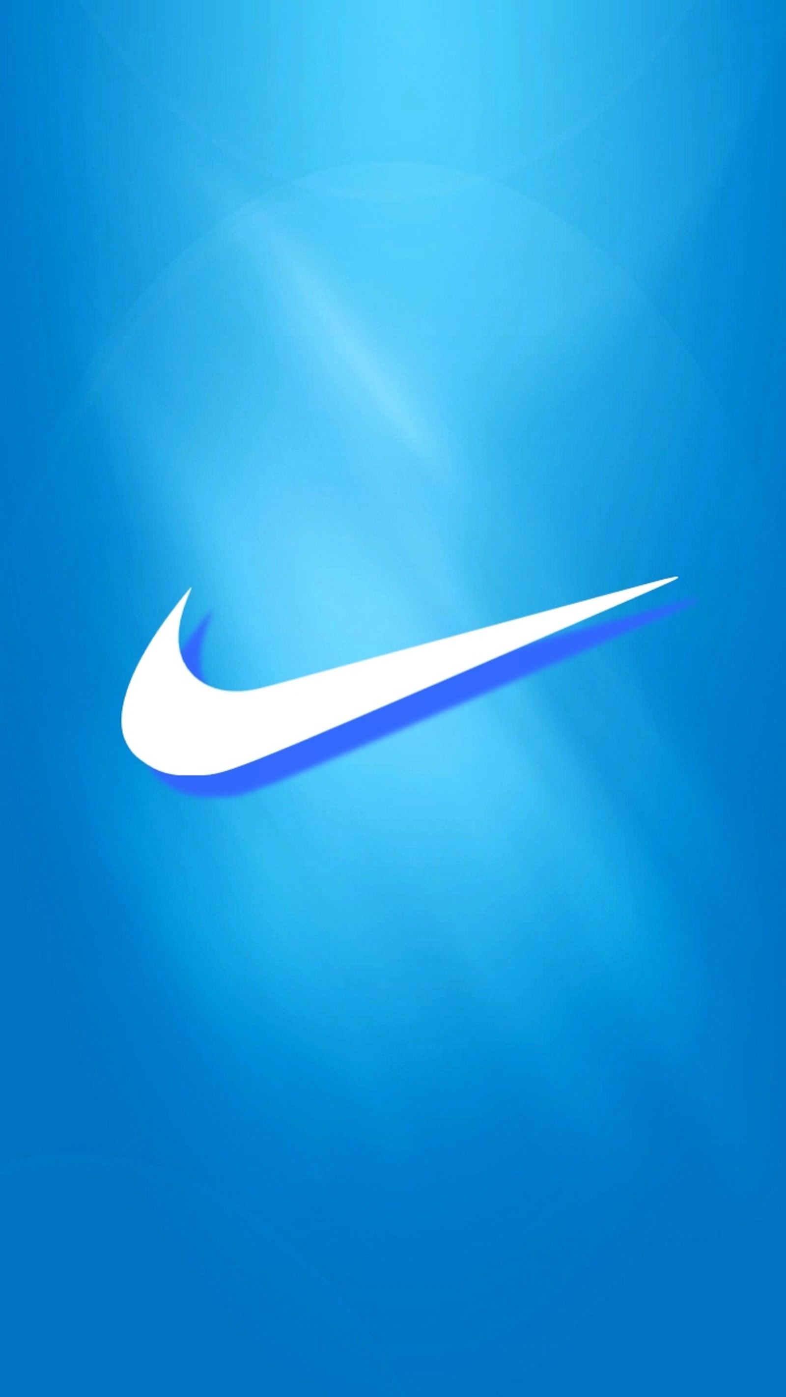 Descargar fondo de pantalla azul, logotipo, nike