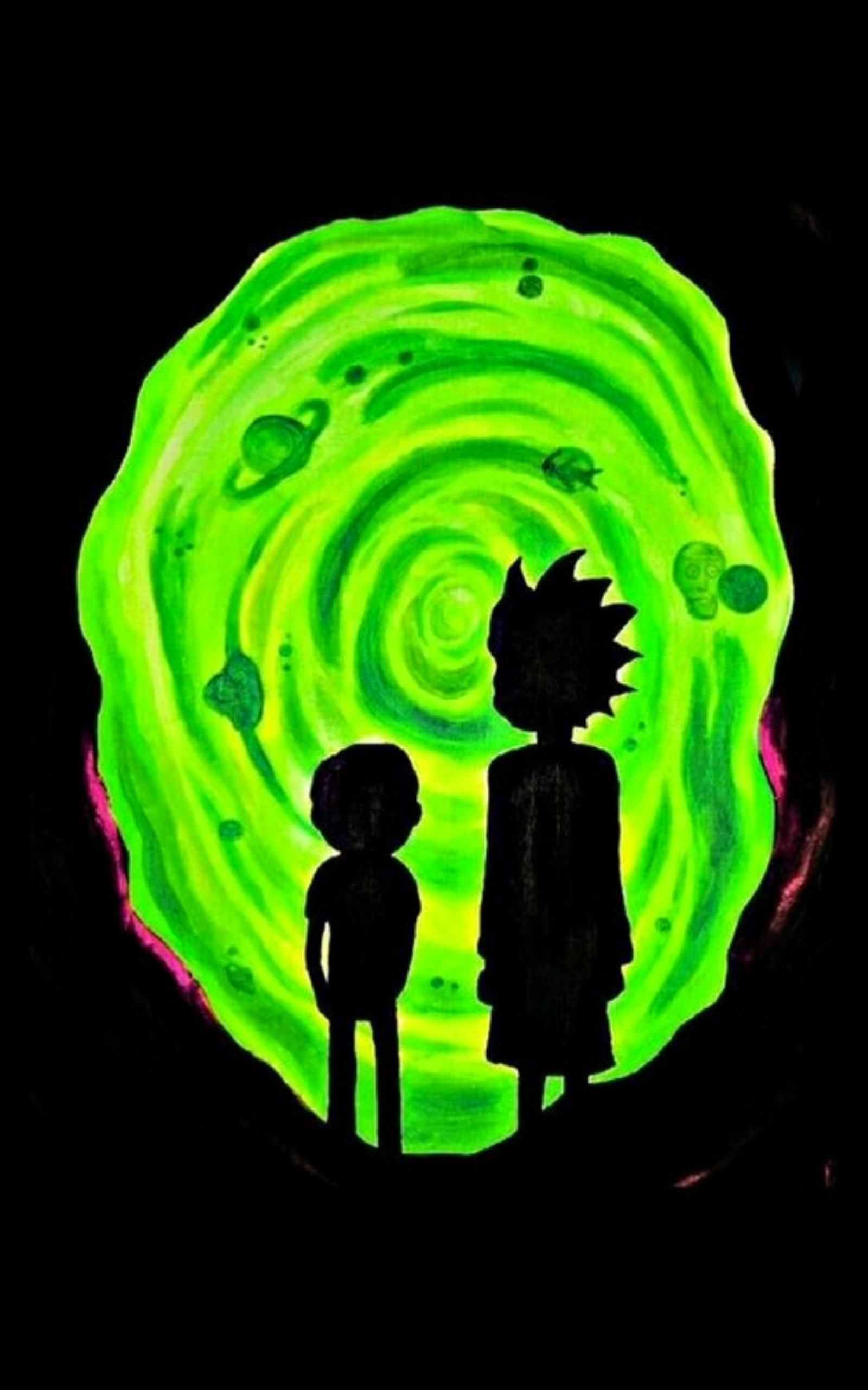 art, morty, portal, rick, rick and morty Download Wallpaper