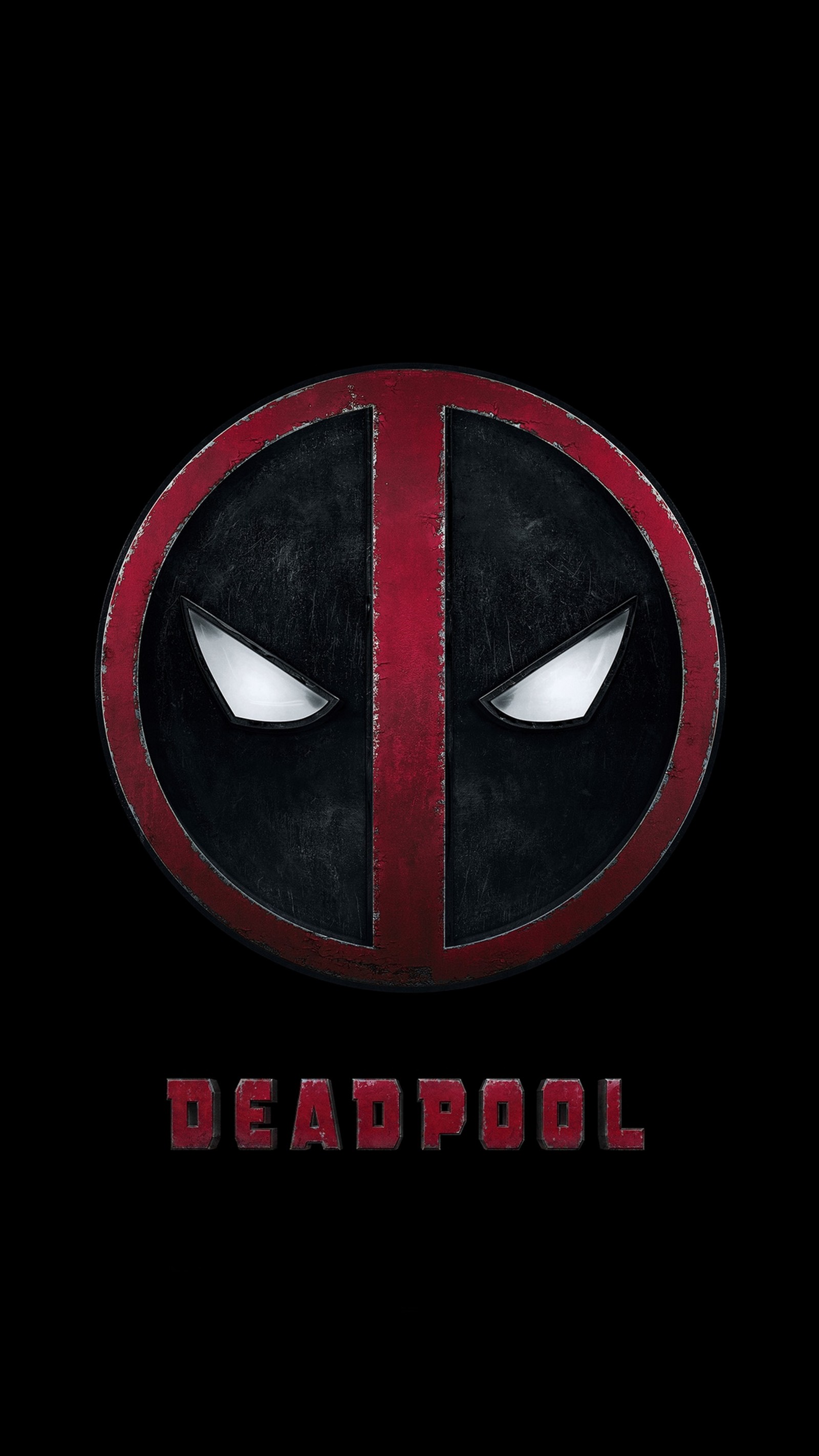 Deadpool-logo auf schwarzem hintergrund mit rotem und schwarzem hintergrund (beeindruckend, schwarz, klasse, logo, nett)