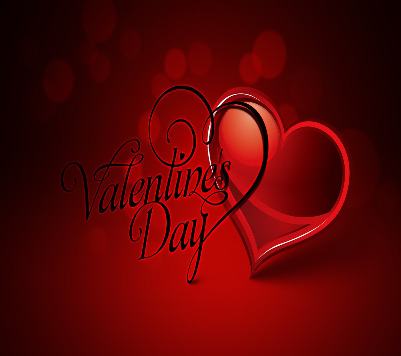 Valentine's day wallpaper with two hearts on a red background (day, valentines)