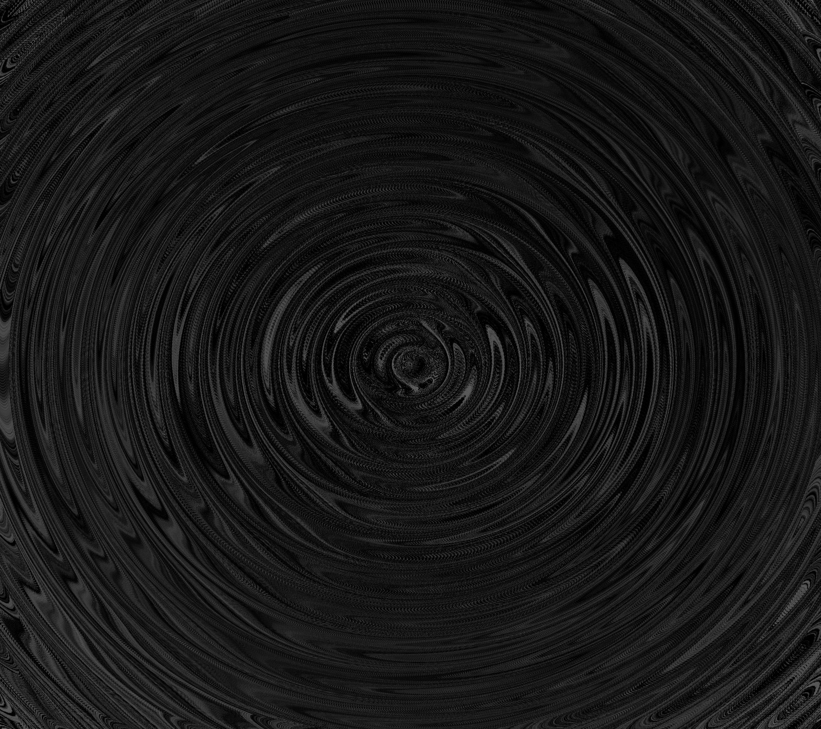 A close up of a black circular object with a white background (black, dark, texture, wave, waves)