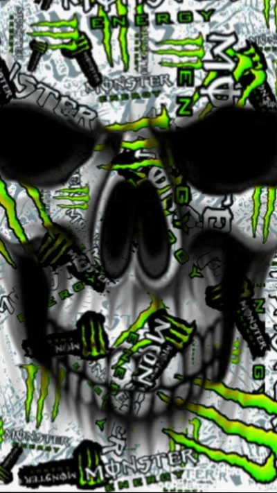 monster energy, schädel