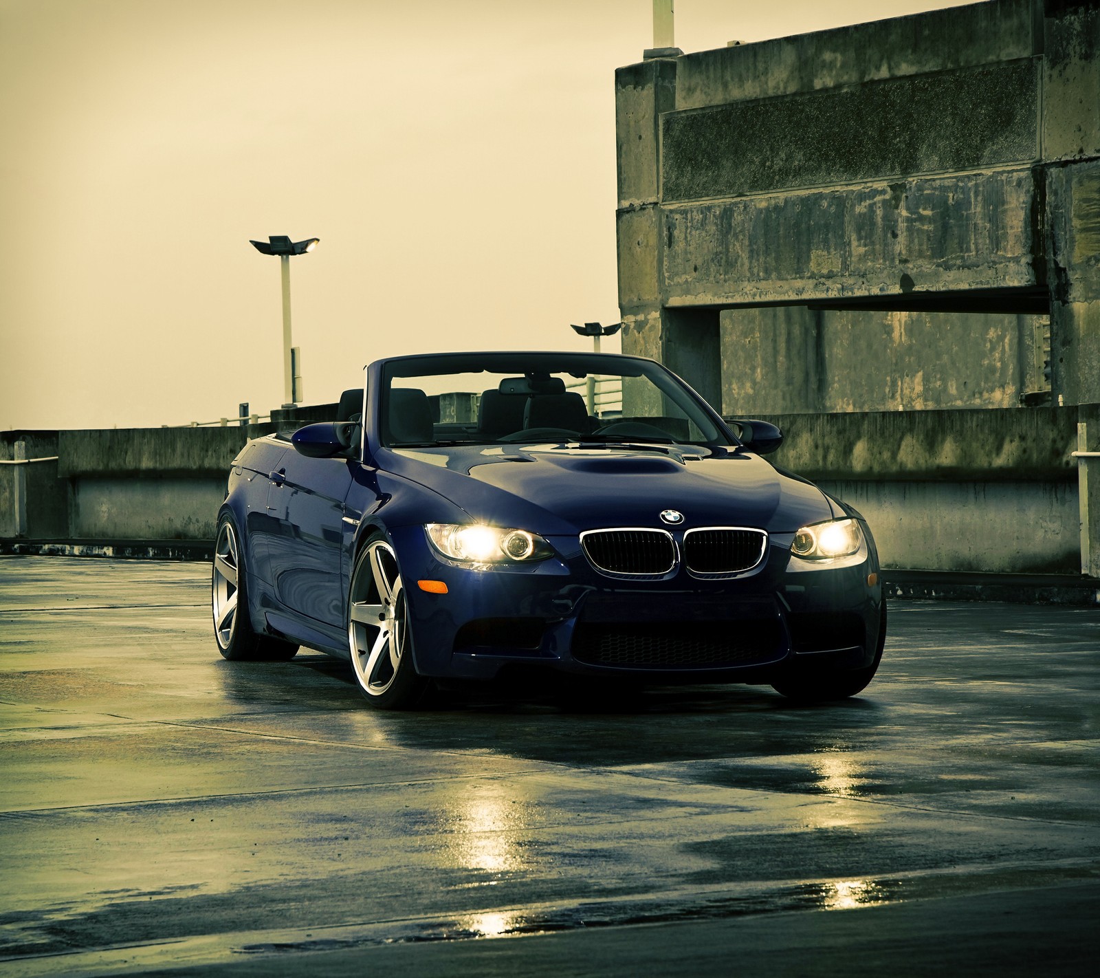 Arafed blue bmw convertible parked in a parking lot with a parking meter (bmw, cabrio, convertible, e93, m3)