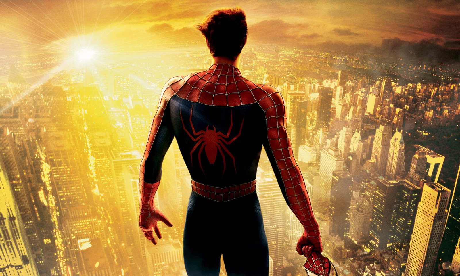 Spider-man dans la ville avec un arrière-plan urbain (spider man, spider man 2, réalisateur, médias en streaming, film)