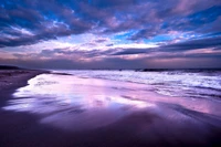 ocean, sunset, sea, body of water, horizon