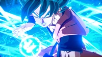 Goku liberando Kamehameha em Dragon Ball Sparking Zero