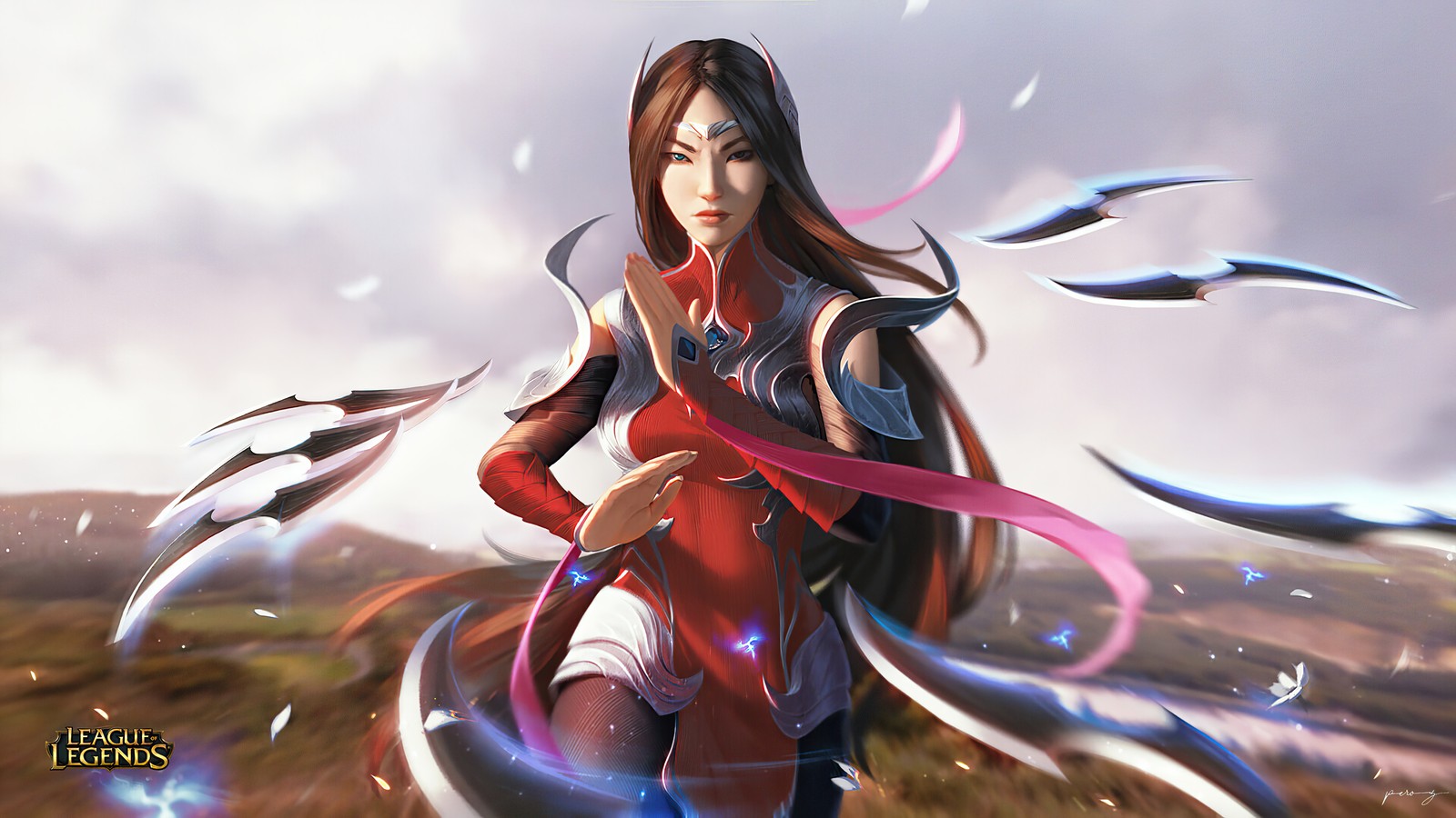 Скачать обои irelia, lol, league of legends, video gmae