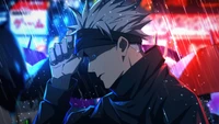 Satoru Gojo sous la pluie : Un moment de résolution dans Jujutsu Kaisen