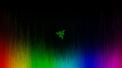 Chromatisches Spektrum mit Razer-Logo