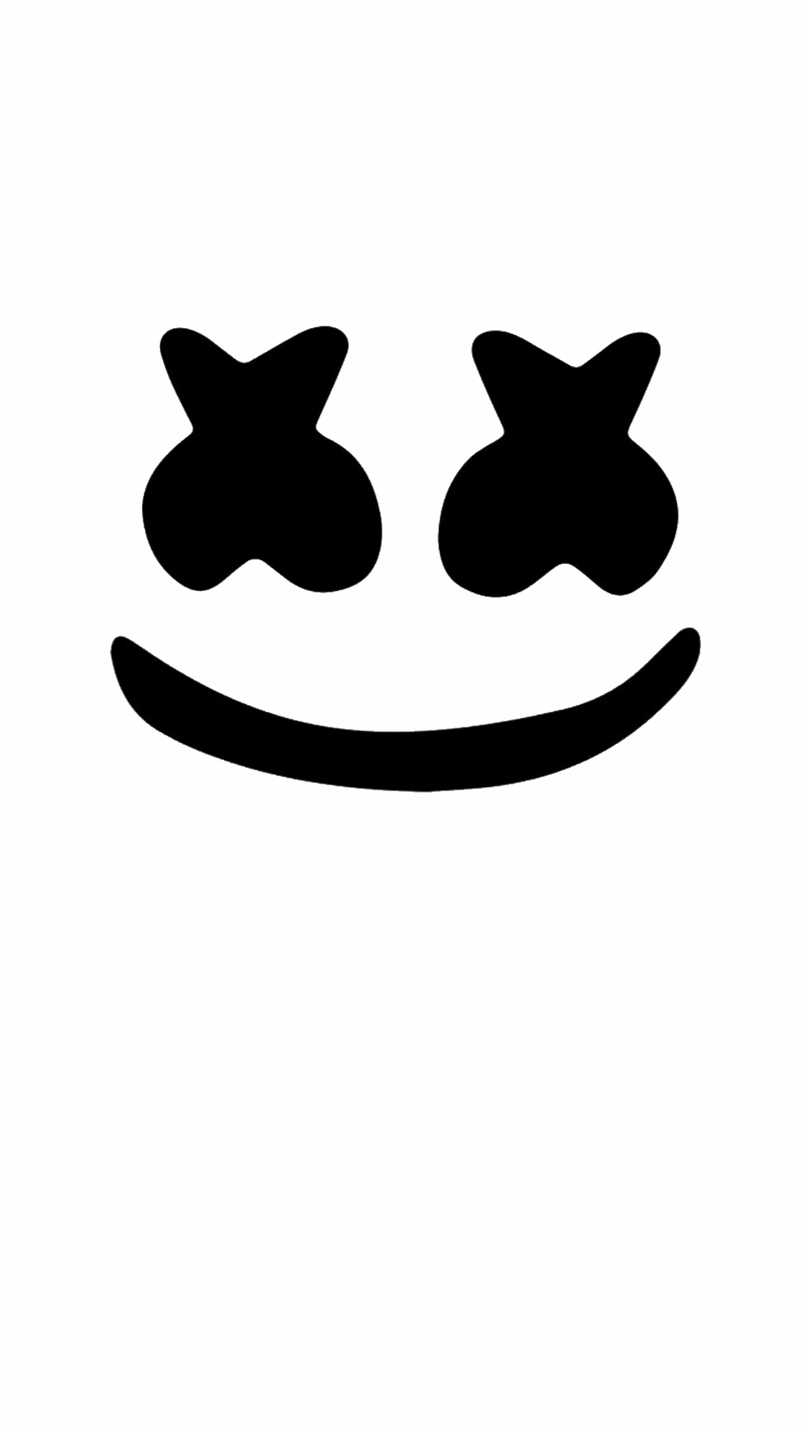 Nahaufnahme eines smiley-gesichts mit zwei augen (marshmallow, marshmello)