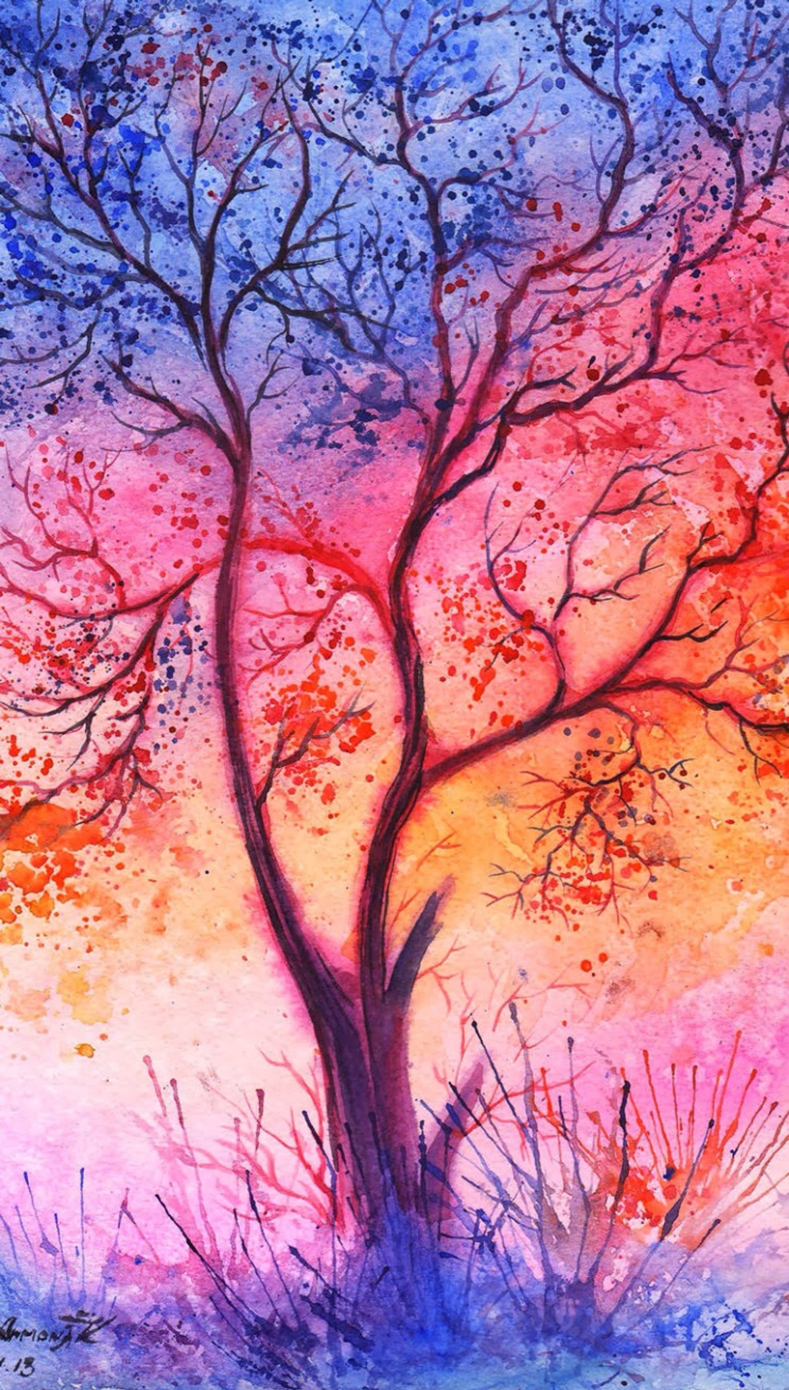 pink, tree Download Wallpaper