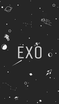 exo, galaxy, k pop wallpaper