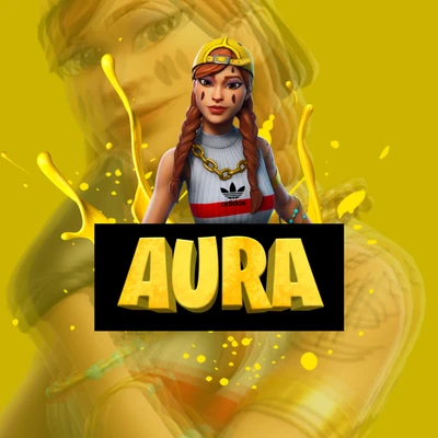 Aura: Dynamischer Fortnite-Skin im lebhaften Gelb-Thema