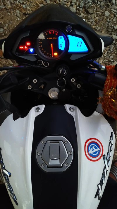 2019 Motorcycle Dashboard with Digital Speedometer and Indicator Lights